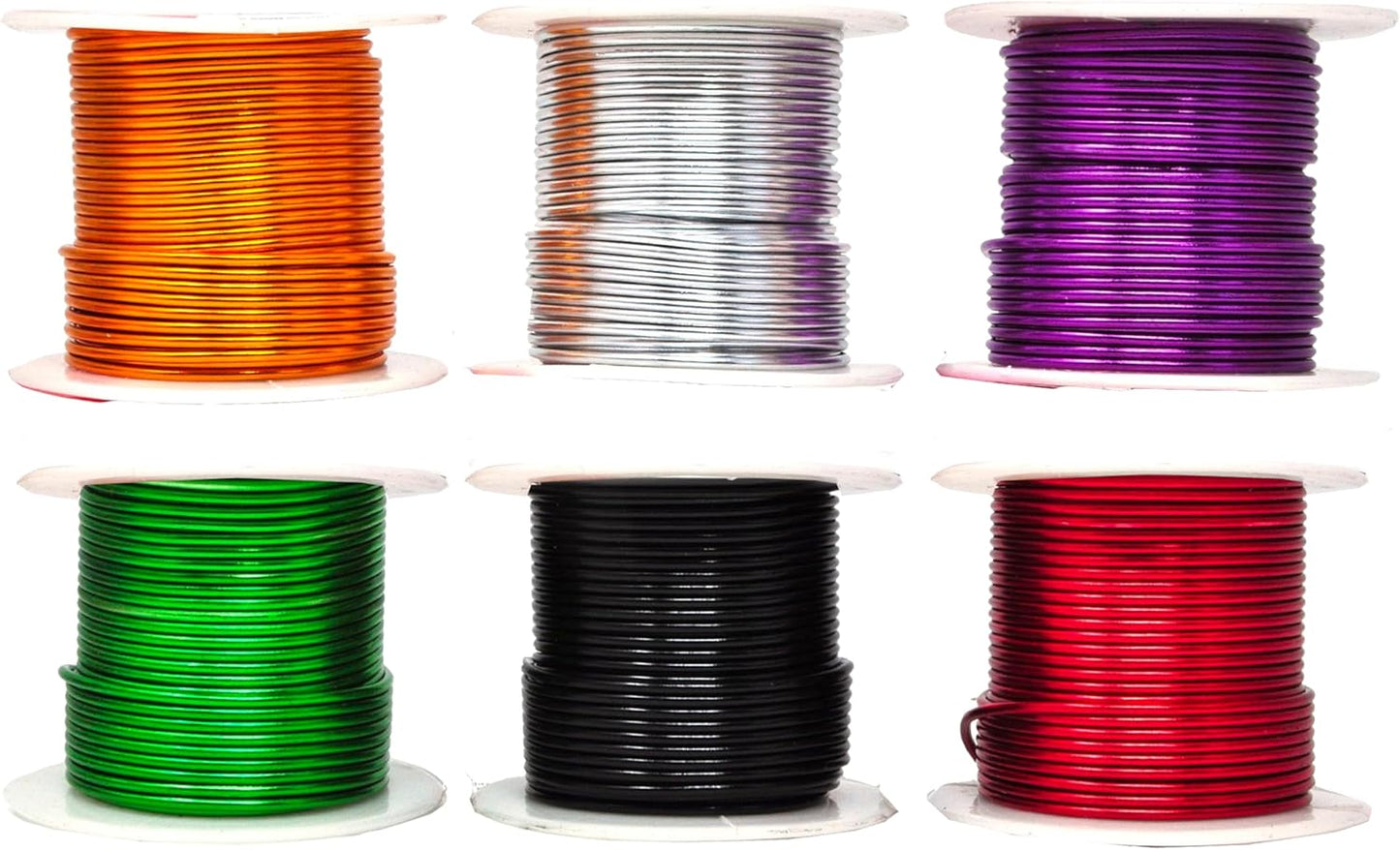 Mandala Crafts 12 14 16 18 20 22 Gauge Anodized Jewelry Making Beading Floral Colored Aluminum Craft Wire Wholesale Combo 6 rolls (14 Gauge, Combo 3) - Crafty Corner