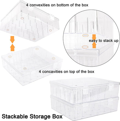 New brothread Tall and Clear Storage Box/Organizer for Holding 30 Spools Home Embroidery & Cotton Thread Spool Compatible with Tall Thread Spool from Isacord/Floriani/Madeira/Glide/RA/ConnectingThread