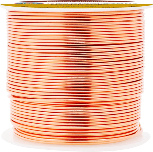 Mandala Crafts 12 14 16 18 20 22 Gauge Anodized Jewelry Making Beading Floral Colored Aluminum Craft Wire (18 Gauge, Copper) - Crafty Corner
