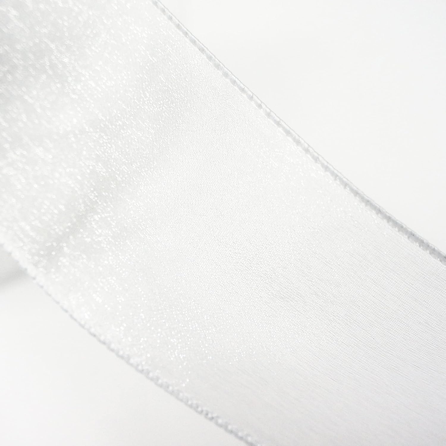 CT CRAFT LLC Sheer Organza Wired Ribbon 2.5" x 50Yards White for Wedding Chair Bow Flora Bouquet Gift Wrapping Christmas Tree Home Decor Wreath - Crafty Corner