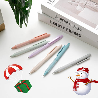 Linbsunne Ballpoint Pens Medium Point 1mm Black Pen with Super Soft Grip Ball Point Pen for Men Women Retractable Pens (6-pack)