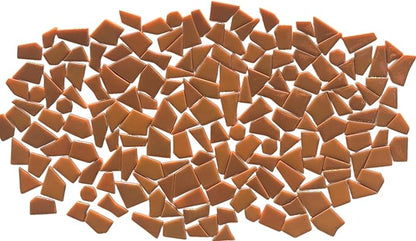 Irregular Glass Mosaic Tiles Bulk 500g Glossy and Iridescent Mosaic Glass Tiles for DIY Projects and Arts and Crafts Solid Colors and Mixes (Iridescent Orange)