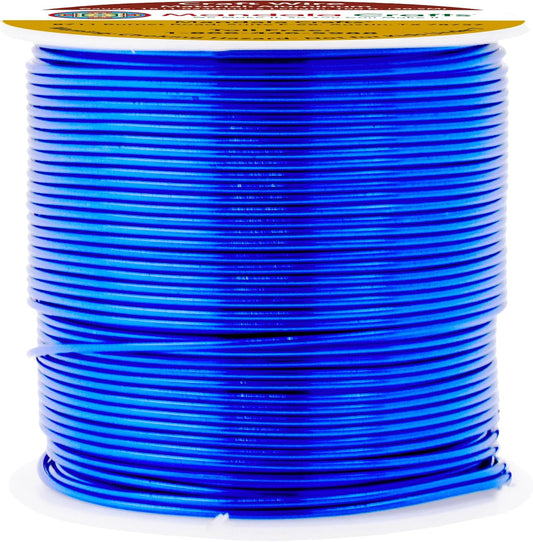 Mandala Crafts 18 Gauge Anodized Aluminum Craft Wire for Jewelry Making - 100 FT Colored Flexible True Blue Wire - Bendable for Bonsai Armature Crafting Sculpting - Crafty Corner
