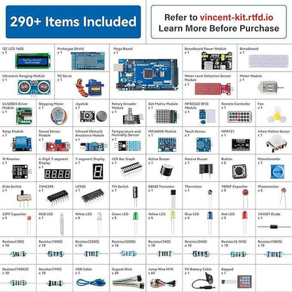 SunFounder Project The Most Complete Electronics Starter Kit Compatible with Arduino Mega 2560 R3 Mega328 Nano, 73 Tutorials Included