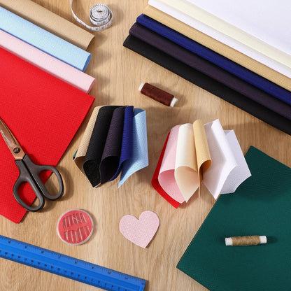 12 Pcs Aida Cloth 12 Color 14 Count Cross Stitch Fabric DIY Cross Stitch for Embroidery DIY Handmade Art Craft, 12 x 18 inch(Colorful)