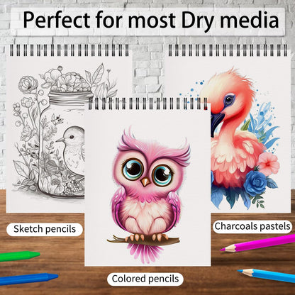 OSIMIG 10 Pack Sketch Books - 8.5" x 11", Top Spiral Bound Sketch Pad, 300 Sheet Total (68lb/100gsm), Drawing Paper Pad, Sketchbooks for Kids & Adults - Crafty Corner