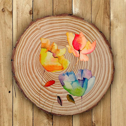 JEUIHAU 10 PCS 6.7-7 Inches Natural Unfinished Wood Slices, Round Wooden Tree Bark Discs, Wooden Circles for DIY Crafts, Christmas, Rustic Wedding Ornaments - Crafty Corner