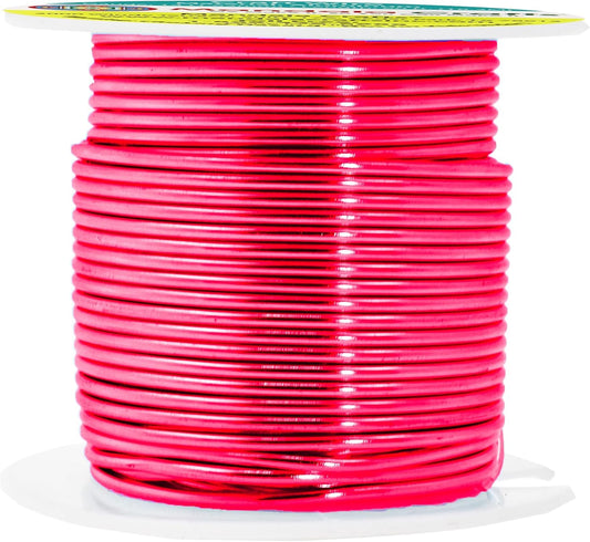 Mandala Crafts 14 Gauge Anodized Aluminum Craft Wire for Jewelry Making - 60 FT Colored Flexible Raspberry Wire - Bendable for Bonsai Armature Crafting Sculpting - Crafty Corner