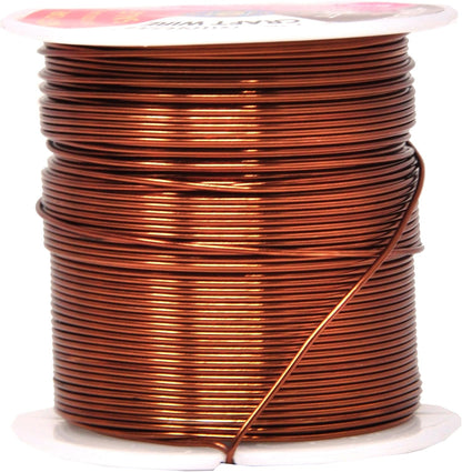 Mandala Crafts 20 Gauge Anodized Aluminum Craft Wire for Jewelry Making - 450 FT Colored Flexible Silver Copper Purple Gold Brown Red Wire - Bendable for Bonsai Armature Crafting Sculpting - Crafty Corner