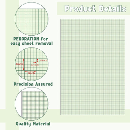 30 Pack 24" x 36" Large Graph Paper Bulk Graph Paper Pad Large Grid Paper Sheet Graph Paper Grid Paper Graph Paper for Drafting Engineering Blueprint Drawing Architect Designer Mathematician
