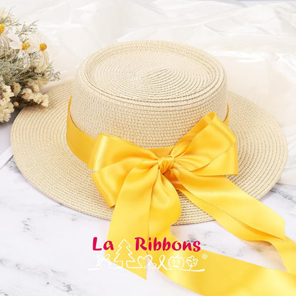 LaRibbons 1 1/2 Inch 50 Yard Double Faced Satin Ribbon,Yellow Gold Satin Craft Fabric Ribbon for Gift Wrapping Floral Bouquets Wedding Party Decoration - Crafty Corner