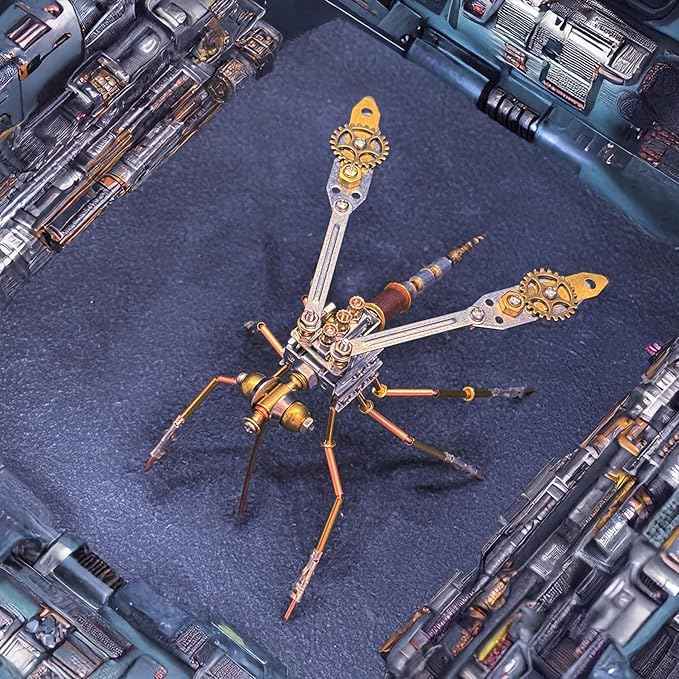 3D Metal Model Kits Mechanical Mosquito Steampunk,Metal Building DIY Projects Insect Bug Hobby Kit Arts and Crafts Sets, Birthday Gift Ideas(Mechanical Mosquito Y)