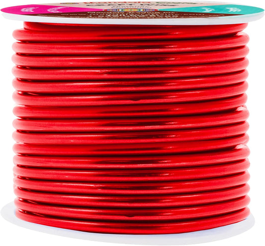 Mandala Crafts 10 Gauge Anodized Aluminum Craft Wire for Jewelry Making - 32 FT Colored Flexible Red Wire - Bendable for Bonsai Armature Crafting Sculpting - Crafty Corner