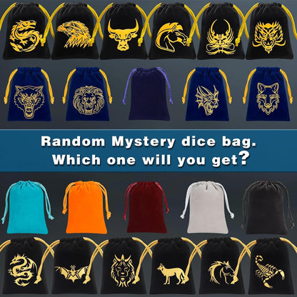 CiaraQ Mystery DND Dice Sets - Random 9 Complete Polyhedral Dice Sets with 9 Random Bags, Wide Range of Patterns, Surprise Blind Box DND Gifts for Dungeons & Dragons, Role Playing Table Game