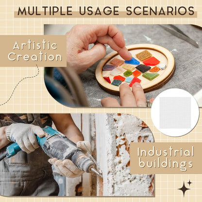 24 Set 12 x 12 Mosaic Mesh for Back Mounted Tile Fiberglass Mosaic Mesh Backing Boast for Tile Installation Supplies Tools (Non Sticky)