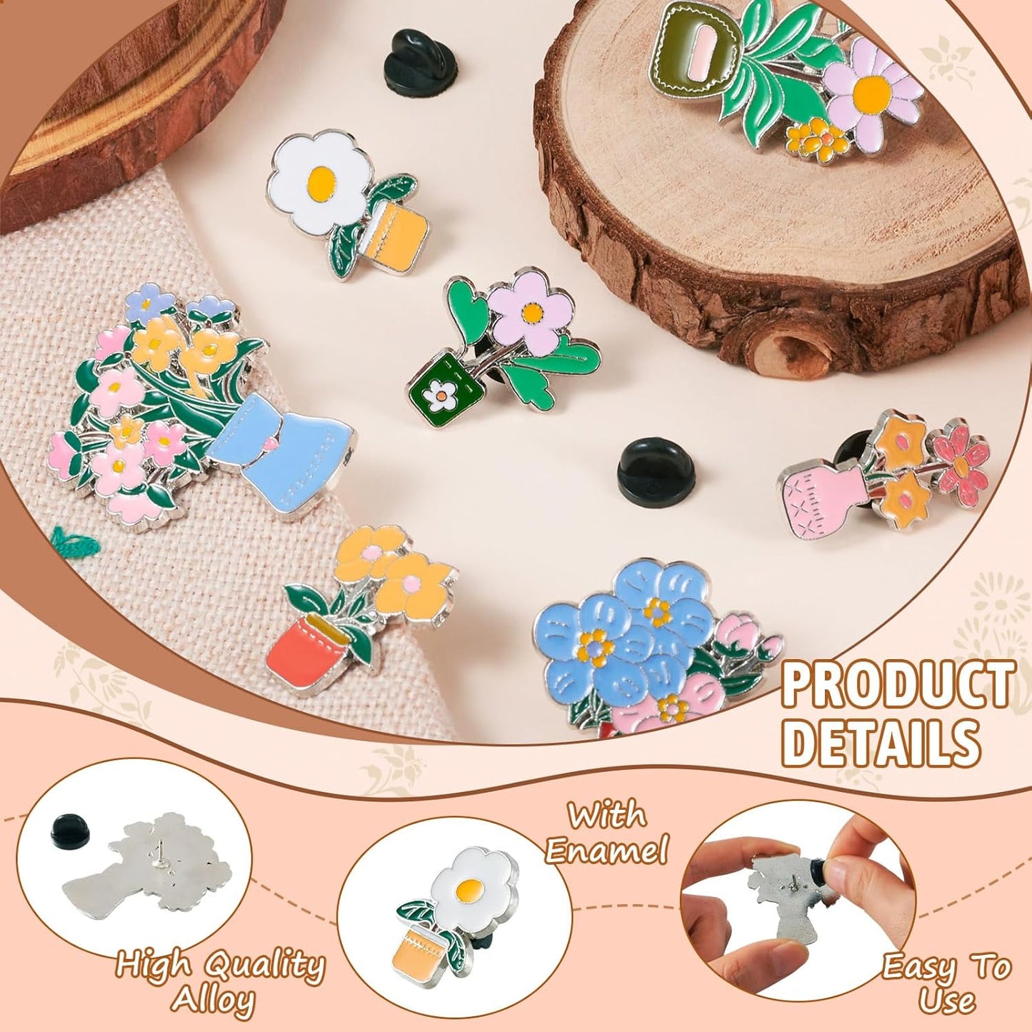 Mixed Enamel Pins for Backpacks, Beadthoven Cute Enamel Brooch Pins Set, Funny Backpack Pins, Aesthetic Lapel Badge Pins Bulk for DIY Clothes Accessories Holiday Gifts