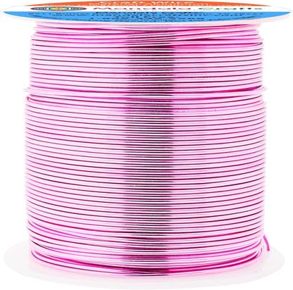 Mandala Crafts 20 Gauge Anodized Aluminum Craft Wire for Jewelry Making - 100 FT Colored Flexible Pink Wire - Bendable for Bonsai Armature Crafting Sculpting - Crafty Corner
