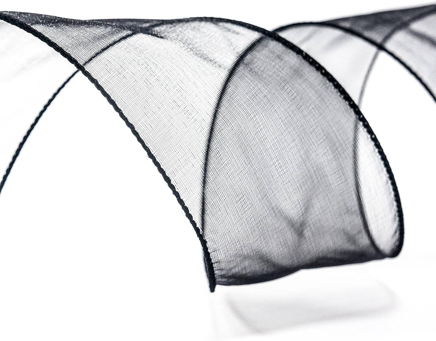 CT CRAFT LLC Sheer Organza Wired Ribbon 2.5" x 50Yards Black for Wedding Chair Bow Flora Bouquet Gift Wrapping Christmas Tree Home Decor Wreath - Crafty Corner