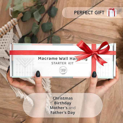 MIGO Creates DIY Macrame Kit for Beginners with 9 Macrame Projects Ebook, 115 Pcs Macrame Supplies & 220yd Cotton Yarn | Create Unique Bohemian Decor Craft Projects! Perfect DIY Crafts for Adults!