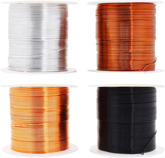 Mandala Crafts 18 Gauge Anodized Aluminum Craft Wire for Jewelry Making - 400 FT Colored Flexible Neutral Combo Wire - Bendable for Bonsai Armature Crafting Sculpting - Crafty Corner