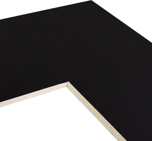 Craig Frames B221 Pre-cut Mat Board for 20x28 Print, 24x32, Smooth Black