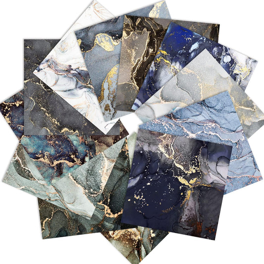 Marbled Scrapbook Paper Pad Color Marble Patterned Paper 6×6,24 Sheets Single-Sided Scrapbooking CardStock Papers Pad for Holiday Cardmaking DIY Origami Journaling. - Crafty Corner