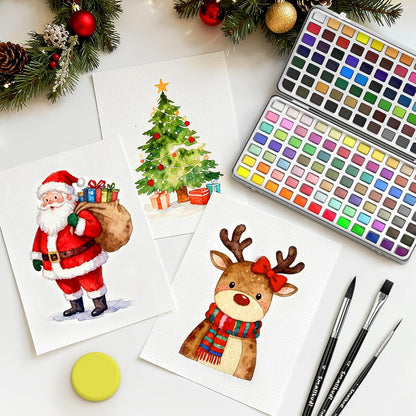 Watercolor Paint Set 168 Colors Including Metallic, Watercolor Kit with Case, Watercolor Paper, Paint Brushes, Palette and Accessories, Water Color Art Supplies Gift for Adults Kids Artists - Crafty Corner