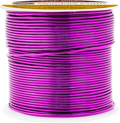 Mandala Crafts 18 Gauge Anodized Aluminum Craft Wire for Jewelry Making - 100 FT Colored Flexible Magenta Wire - Bendable for Bonsai Armature Crafting Sculpting - Crafty Corner