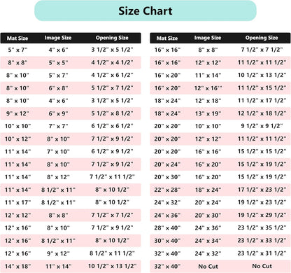 Poster Master Violet Matboard – 4-Ply Acid-Free Picture Mat Board with 45° Beveled Cut, Made in USA, Custom Cut to Any Size, 1/16" Thickness for Framing & Displays