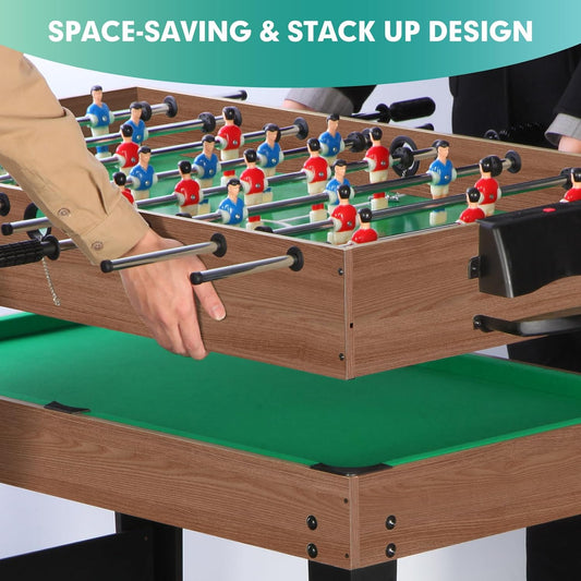 12-in-1 Game Table - 48" Combo Game Table, Ping Pong Table, Foosball Table, Air Hockey Table, Pool Table - Sports Arcade Games with Accessories - Ideal for Game Rooms and Family Game Nights!