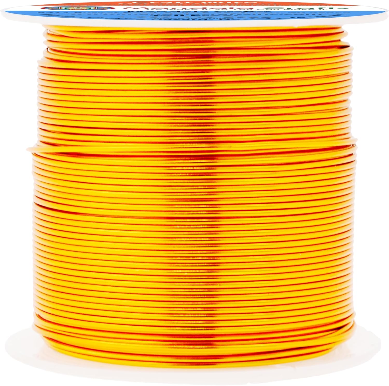 Mandala Crafts 20 Gauge Anodized Aluminum Craft Wire for Jewelry Making - 100 FT Colored Flexible Gold Tone Wire - Bendable for Bonsai Armature Crafting Sculpting - Crafty Corner