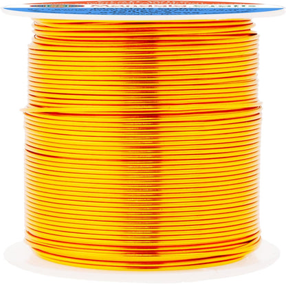 Mandala Crafts 20 Gauge Anodized Aluminum Craft Wire for Jewelry Making - 100 FT Colored Flexible Gold Tone Wire - Bendable for Bonsai Armature Crafting Sculpting - Crafty Corner
