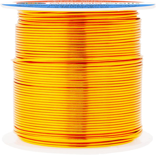 Mandala Crafts 20 Gauge Anodized Aluminum Craft Wire for Jewelry Making - 100 FT Colored Flexible Gold Tone Wire - Bendable for Bonsai Armature Crafting Sculpting - Crafty Corner