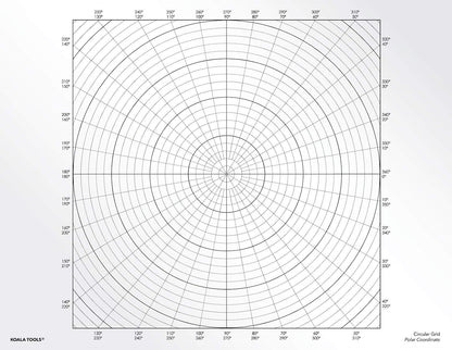 Koala Tools | Geometric Grid Transparency Sheets (Variety Pack of 4) - 8.5" x 11" | Overhead Projector and Light Box Transparencies - Tracing Film for Sketching & Drawing