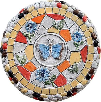 Stepping Garden Stone 1/3 / 6 Pack Step Stone for Yard Pool, Outside Garden Stepping Stone for Yard, Butterfly Dragonfly Gardening Gifts Stairs for Mothers Day (Color : Butterfly)