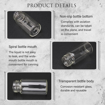 4ml Clear Small Glass Vials 100pcs with Screw Caps(100pcs)