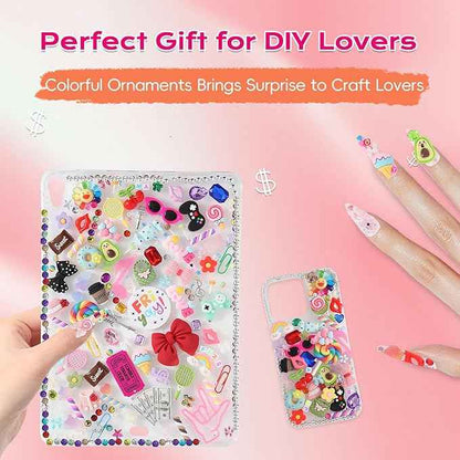 EIiovcnya 4980 Pcs Junk case Charms for Junk Cases, DIY Junk Phone case, Nail Charms, Bling Resin Rhinestone, Bows, Star, Love, Candy, Letter Beads,Beads，etc.