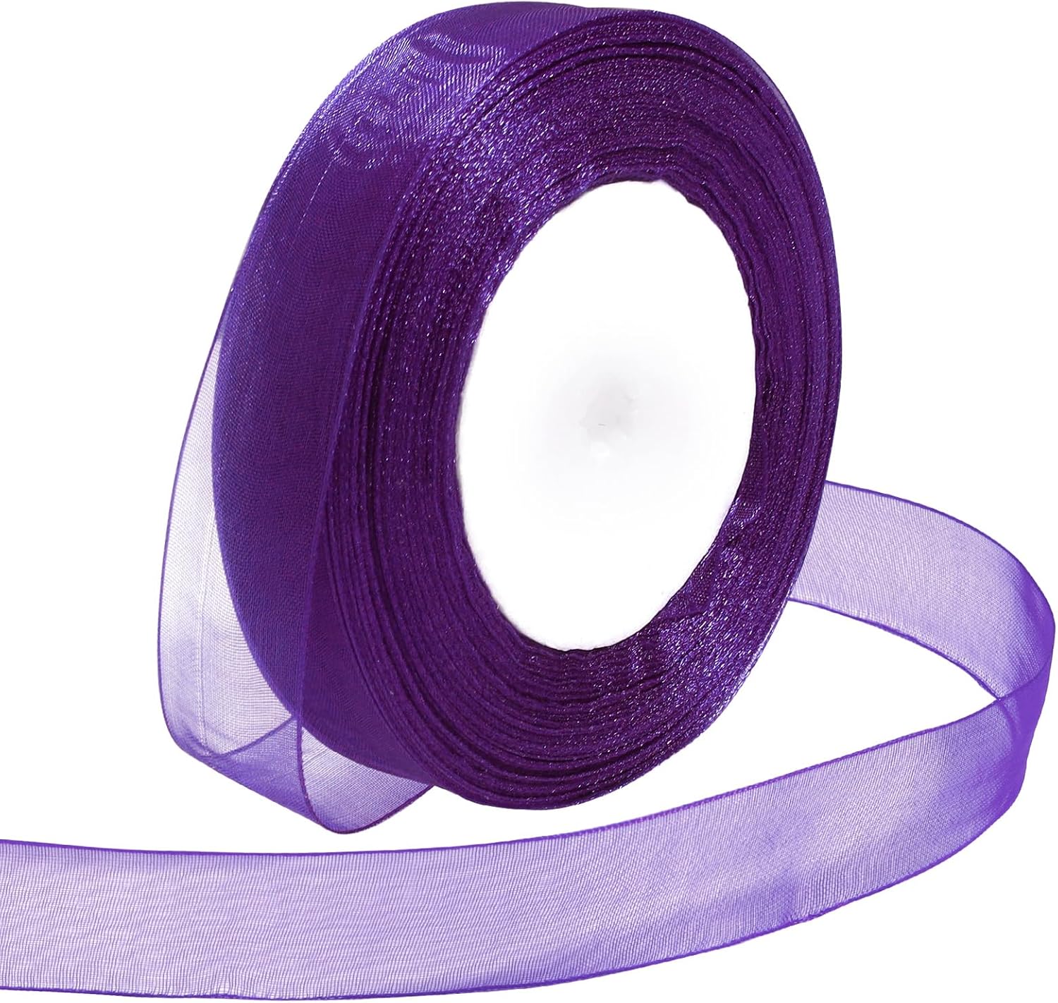 Ribbon for Gift Wrapping 3/4 inch Purple Sheer Organza Ribbon for Flower Bouquet Tulle Thin Chiffon Ribbons for Wedding Invitations Christmas Halloween Presents Decorations Crafts 50 Yards - Crafty Corner