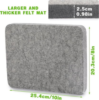 IMZAY Needles Felting Tools, 8"x10" Felting Pad, Large Needle Felting Mat, 90 Pcs Felting Needles, Felting Supplies with Wood Handles & Wool Needles for DIY Crafts