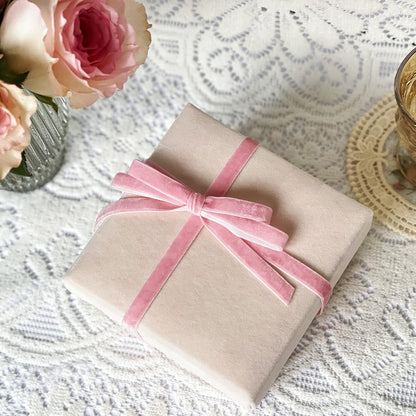 Vintage Pink Velvet Ribbon, 3/8 Inch X 25Yd - Crafty Corner