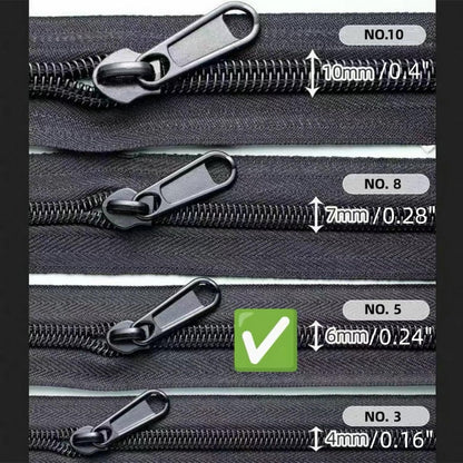 AKTIOIN Metal Zipper Repair Kit for Jackets, Luggage, Bags, Backpack, No Sewing Required Detachable Zip Heads Zipper Pull Replacement (Golden, #5)
