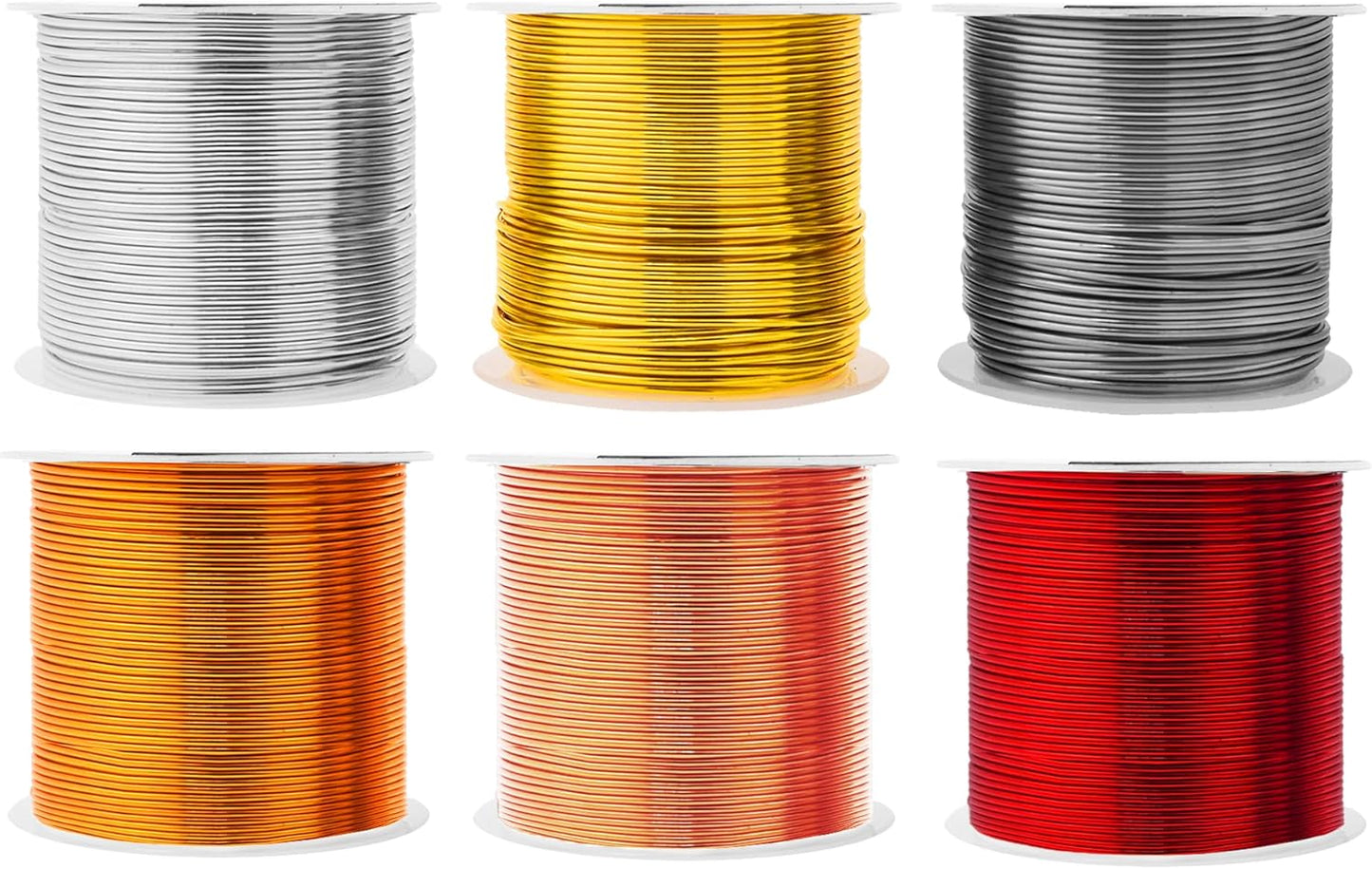 Mandala Crafts 18 Gauge Anodized Aluminum Craft Wire for Jewelry Making - 450 FT Colored Flexible Silver Copper Light Gold Gray Gold Red Wire - Bendable for Bonsai Armature Crafting Sculpting - Crafty Corner