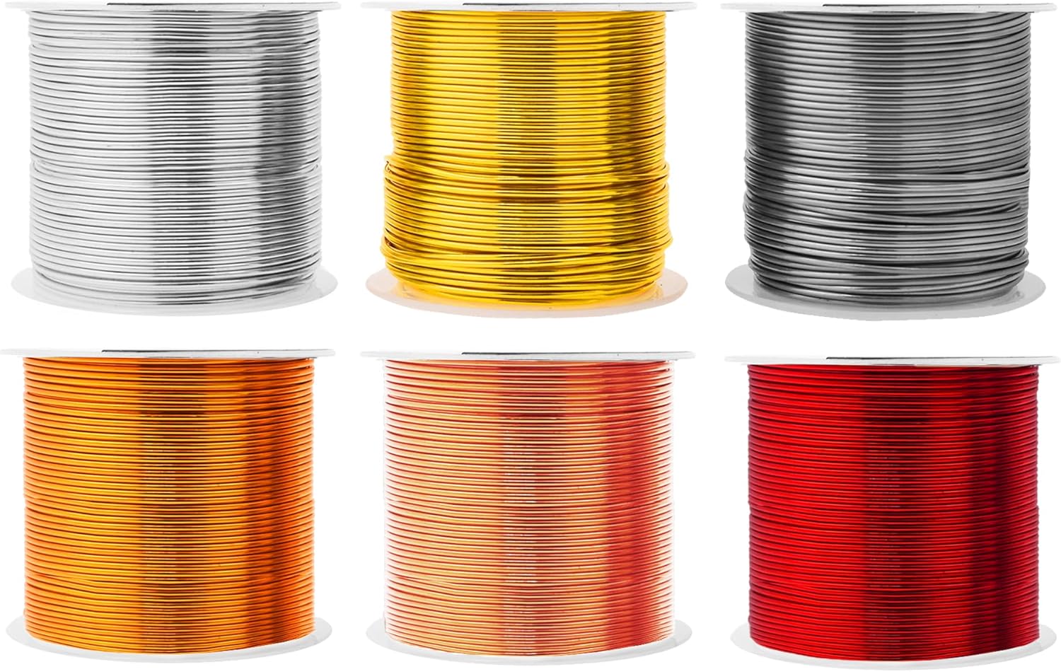Mandala Crafts 18 Gauge Anodized Aluminum Craft Wire for Jewelry Making - 450 FT Colored Flexible Silver Copper Light Gold Gray Gold Red Wire - Bendable for Bonsai Armature Crafting Sculpting - Crafty Corner