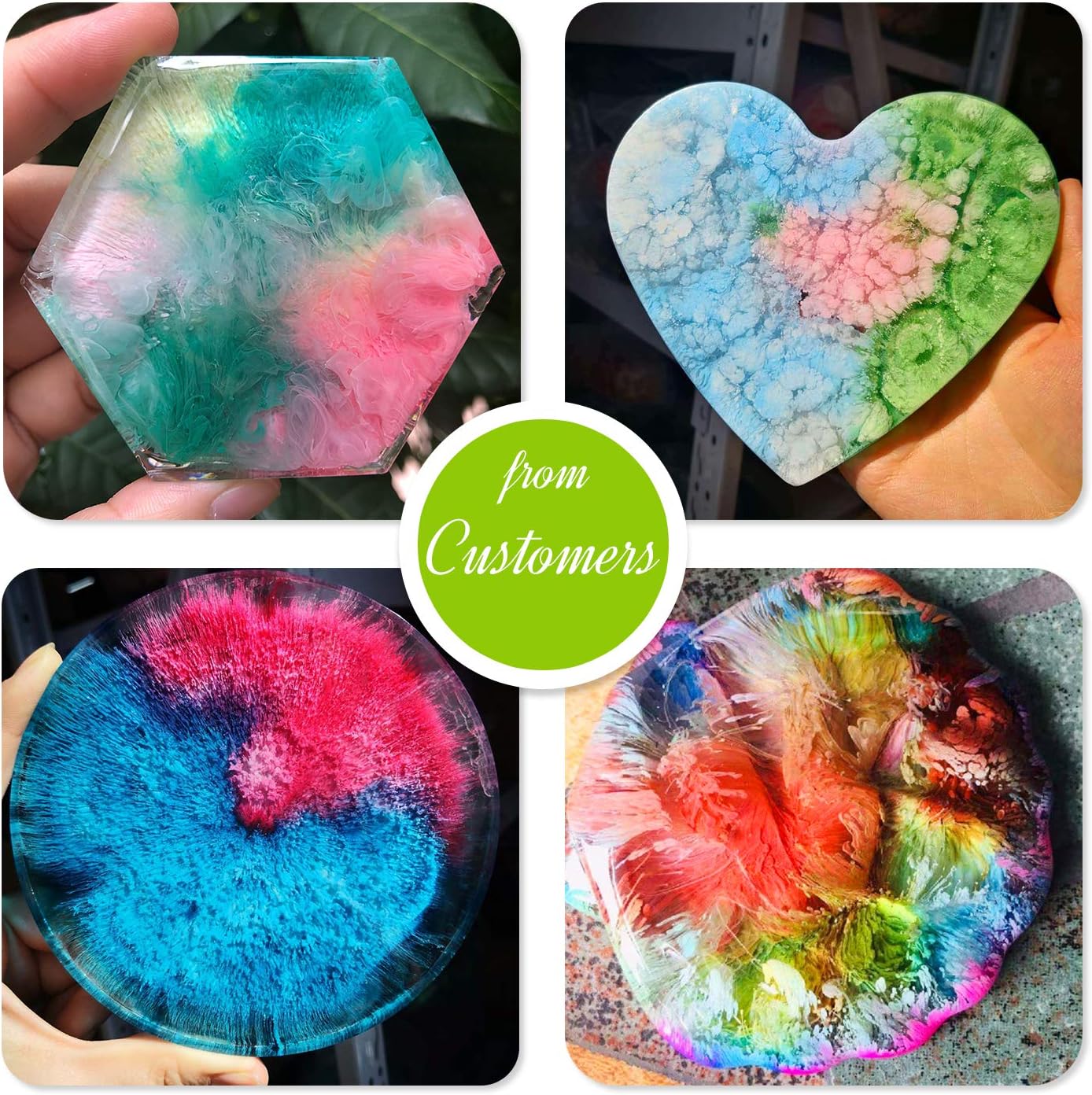 Alcohol Ink Set - 12 x 0.35oz Colors Alcohol Based Ink for Epoxy Resin Painting, Resin Petri Dish Making, Resin Art - Concentrated Alcohol Paint Color Dye for Coaster, Yupo, Tumbler Making - 10ml Each