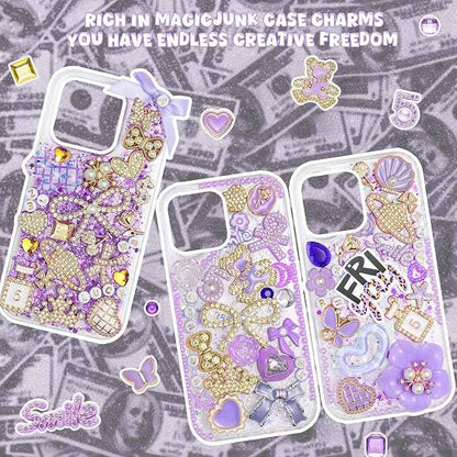 EIiovcnya 2380 Pcs Junk Case Charms Kit - DIY Phone Charms & Nail Art Accessories Includes 3D Flatback Big Decorations, Cute Bows & Letter Beads for Customizing Cases, Crafts, Valentine's Day Gifts