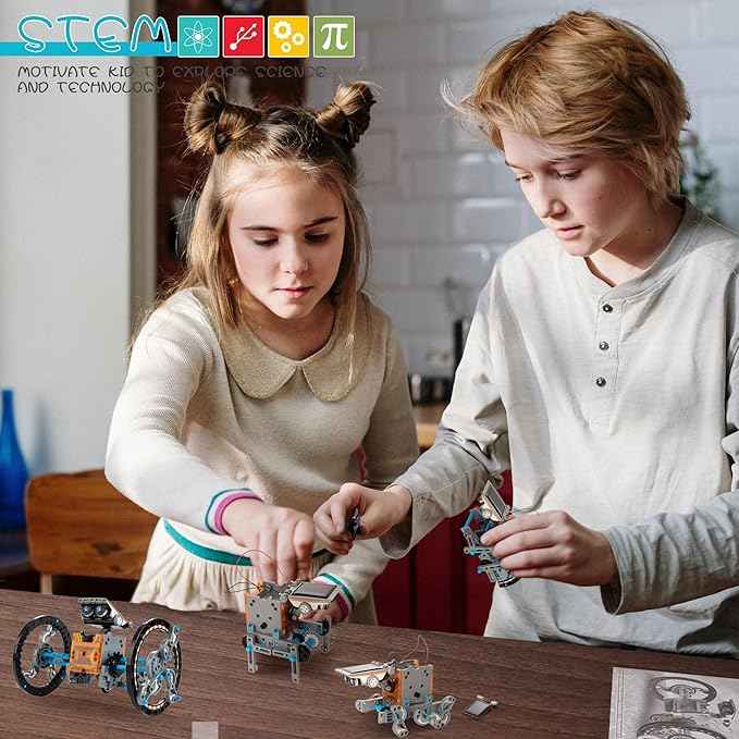 14-in-1 Solar Robot Kit for Kids, Stem Projects for Kids Age 8-12, Educational STEM Science Toy, DIY Solar Power Building Kit, Robotic Set Toys Gift for Boys Girls 8 9 10 11 12 Years Old