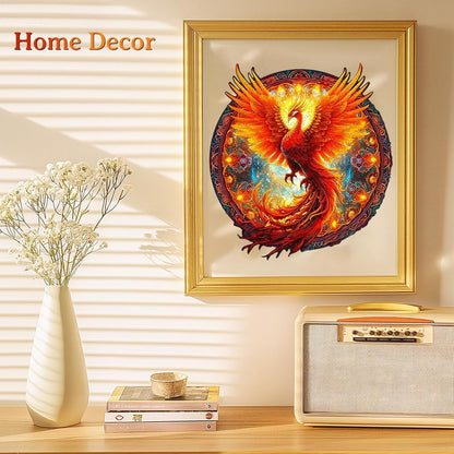 KAAYEE Wooden Jigsaw Puzzles-Wooden Puzzle Adult Unique Shape Advanced Phoenix Wooden Jigsaw Puzzle for Adult,Fathers, Family Puzzles 11.8 * 10.9in 200pcs