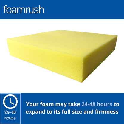 FoamRush 11" x 24" x 24" Water-Resistant Dry Fast Outdoor Upholstery Foam Sheet for Outdoor & Marine Furniture (Chair Cushion Foam for Patio Furniture, Boat Seat Cushion Replacement) - Crafty Corner