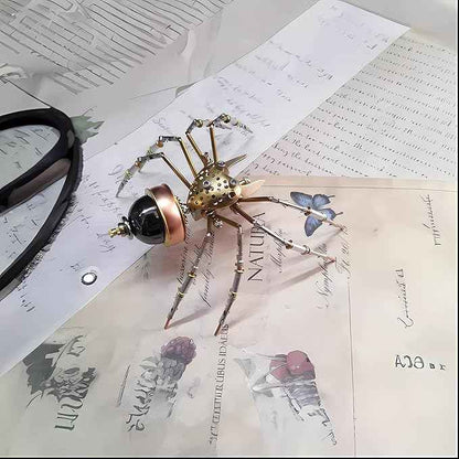 Mechanical Metal DIY 3D Insect Spider Model Brass Puzzle Assembly DIY for Family and Friends(Jumping Spider)