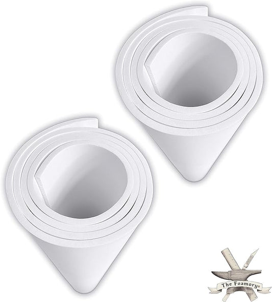 2-Pack Shape Retention EVA Cosplay Foam - 6mm Thick (White) X-Large 35”x59” High Density EVA Craft Foam Sheets - Premium 85 kg/m3 Heat Shape Material for DIY, Con or Halloween Costumes - The Foamory